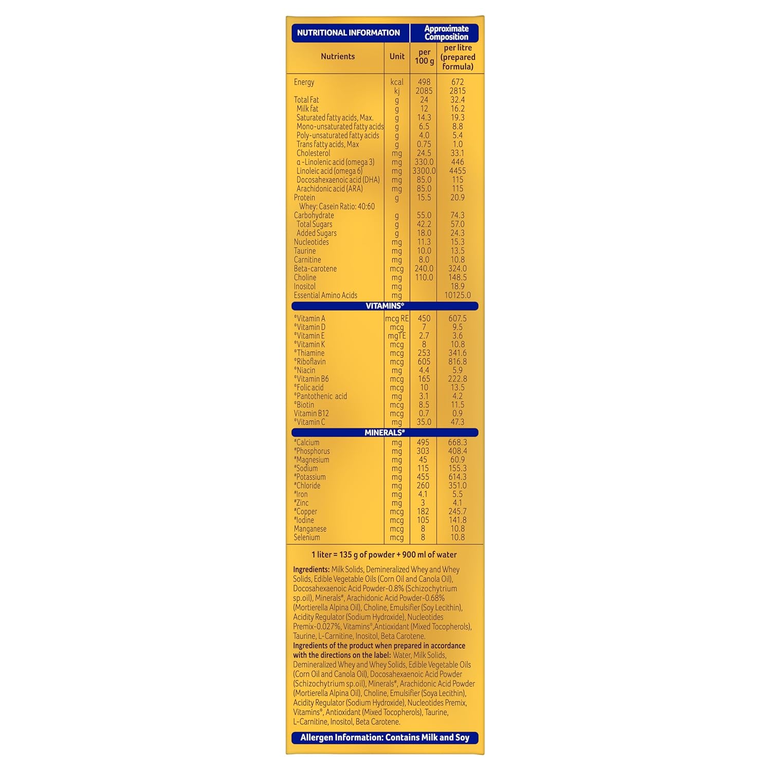 Aptamil Gold 2 Follow up Infant Formula Powder (After 6 months), Stage 2 -400gms -Bag-In-Box