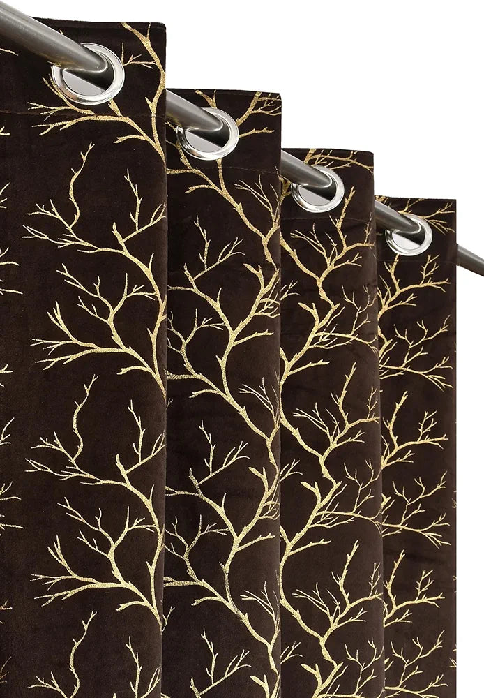 Homefab India Velvet Curtains Room Darkening Door 7 feet