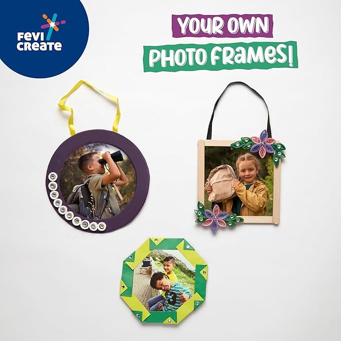 Fevicreate Photo Frame Art & Craft Kit Boost Child's Creativity Gift for Boys & Girls Age 5+ Years