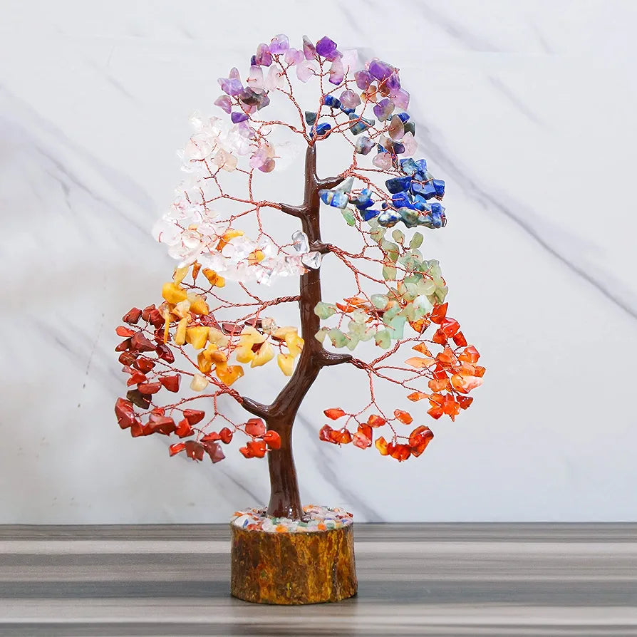 HindCraft Seven Chakra Crystal Tree Copper Wire 10-12 inch