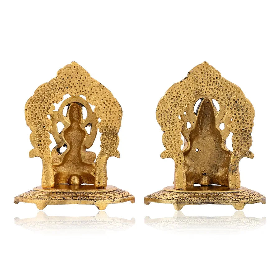 Metal Laxmi Lakshmi Ganesh with Velvet Box Packing