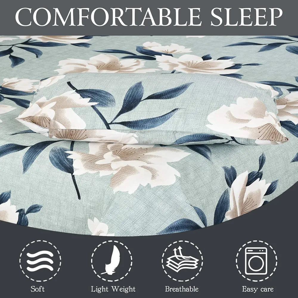 Fresh From Loom Elastic Fitted Floral Bed Sheets Cotton Fitted Bedsheet King Size Bed With Two Pillow Cover 144 TC