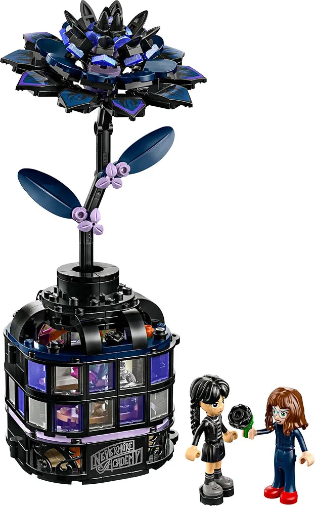 Lego Wednesday Black Dahlia Flower, Faux Plant Room Decor 76784 - Building Blocks Set for Age 9+ Boys and Girls