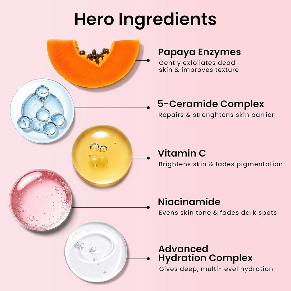 Foxtale Lightweight Brightening Face Moisturiser with Vitamin C & Niacinamide |Brightens & Evens Skin Tone, Fades Dark Spots & Deeply Hydrates | For Normal to Dry Skin | For Men & Women | 50 g