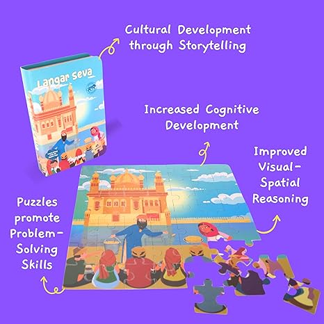 Toynama Educational Toys for Kids Langar Seva 49 Pcs Jigsaw Puzzles Ages 3+ Cultural Interactive