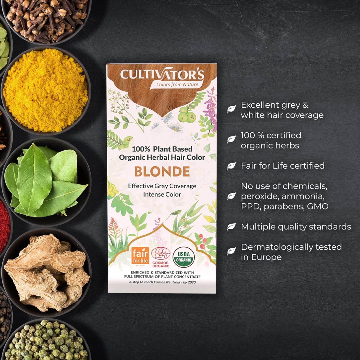 Cultivator's Blonde Organic Herbal Hair Colour - 100 gms