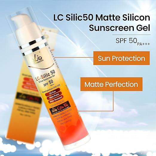 Lio Cosmeds SPF-50 Silicone Sunscreen Gel PA+++ Broad Spectrum - 50 gms Each (Pack of 2)