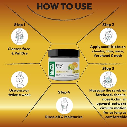 Luvyh DeTan Exfoliate Scrub For Women's and Men's - 100 gms
