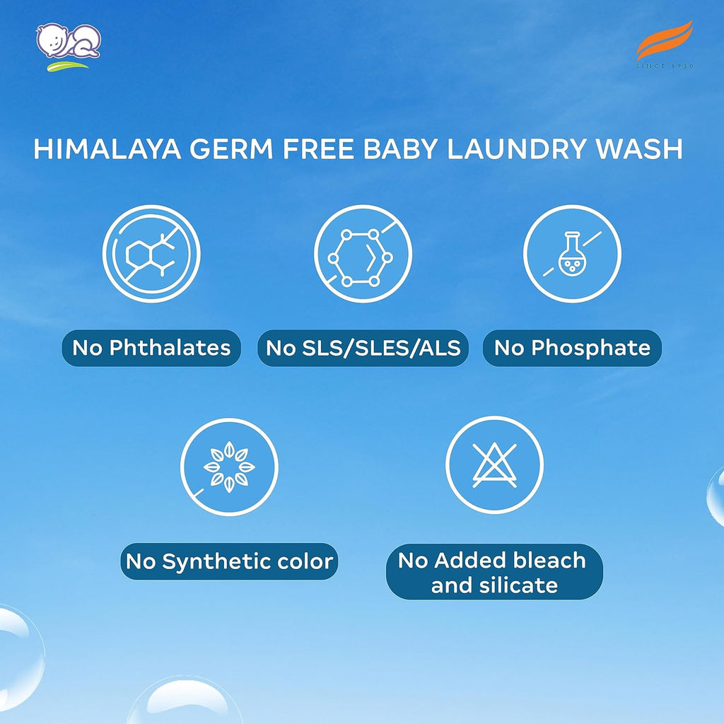 Himalaya Germ Free Baby Laundry Detergent with Plant Based Cleansers & Biodegradable Ingredients (Pouch, 500 ML)