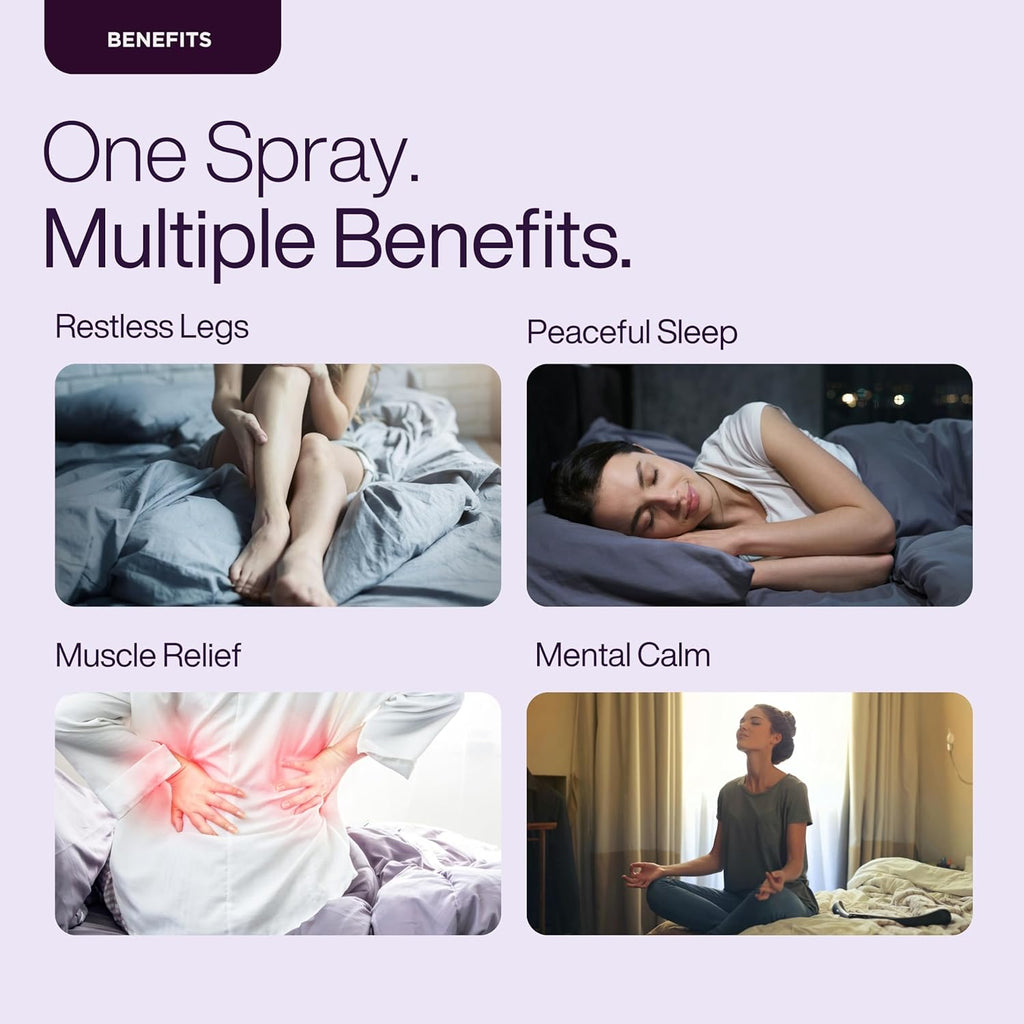 Puretive Sleep Ease Magnesium Oil â€“Natural Transdermal Topical Magnesium for Pain Relief & Fast Muscle Recovery & Deep Sleep Fast Absorbing | Calms Night-Time Restlessness | Promotes Relaxation & Better Sleep Quality | 100 ml