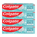 Colgate Active Salt Buy 3 Get 1 Free, 800g (200g x 4, Pack of 4) Toothpaste, Daily Germ Protection, Toothpaste with Salt & Mint, Healthy Gums & Teeth, Fights Germs & Eliminates Bad Breath