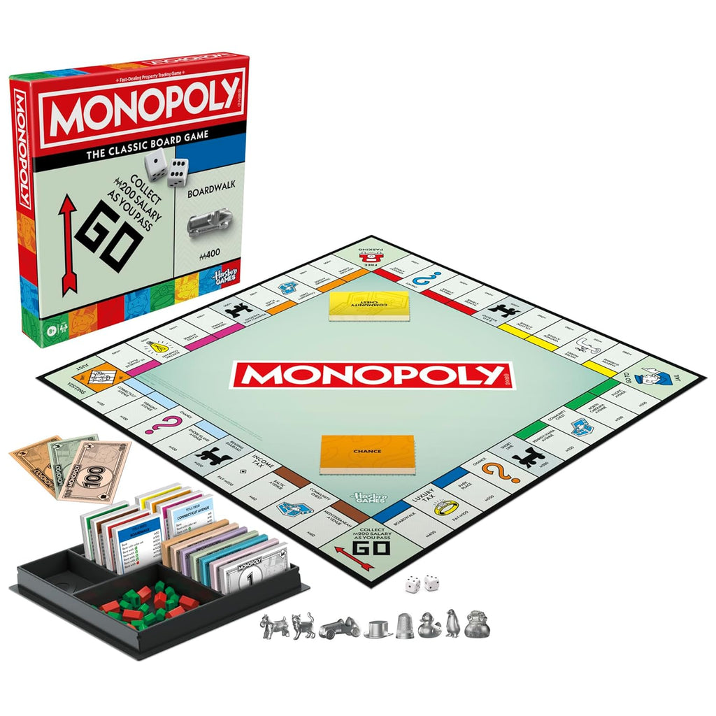 Hasbro Gaming Monopoly Bid Game Quick-Playing Card Game For 4 Players