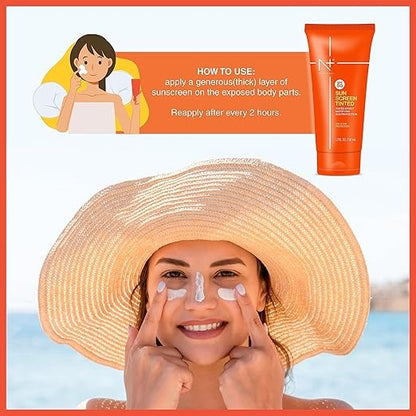 N+ Professional Sun Screen Tinted SPF 50 - 100 ml (pack of 2)