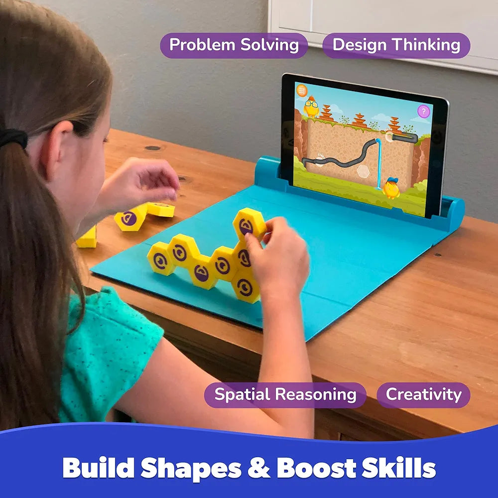 Playshifu Plugo Link Magnetic Building Blocks Kit With Stem Puzzles For Kids Ages 4-10 Year Yellow Pack Of 1
