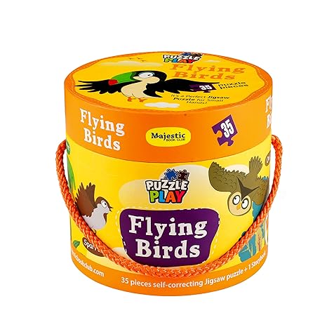 The Book Tree Flying Birds Puzzle Box for Kids I 35 Jigsaw Puzzle Pieces Education Toy for Children