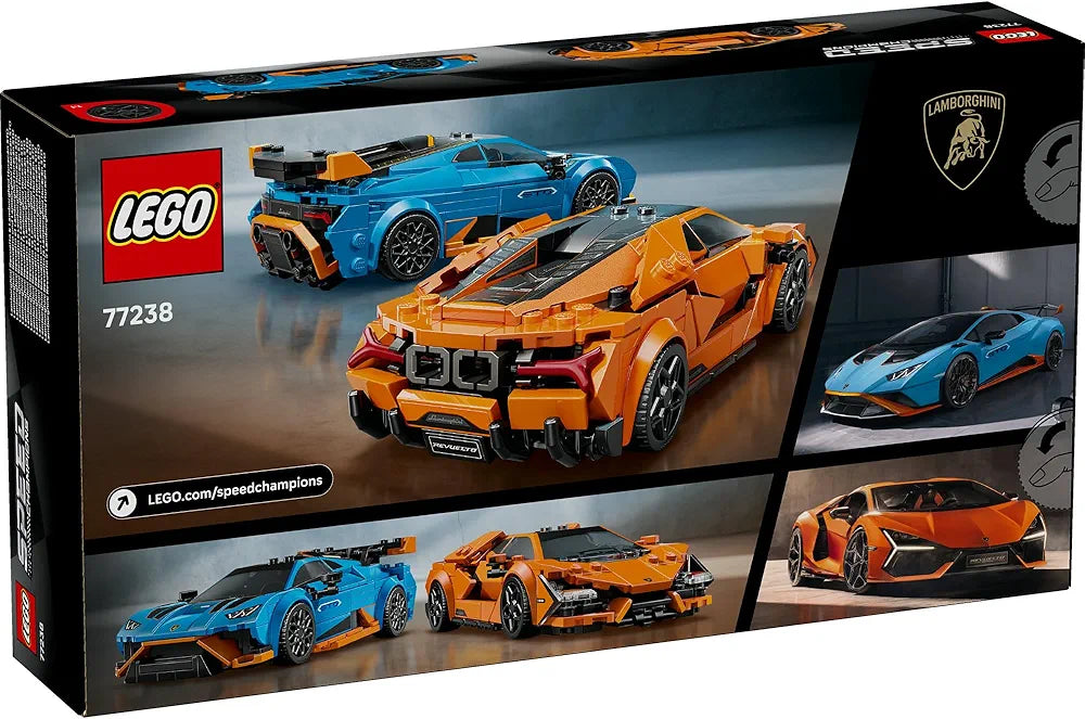 Lego Speed Champions Lamborghini Revuelto & Huracan STO 77238 Building Blocks Toys for 10+ Gift for Boys and Girls