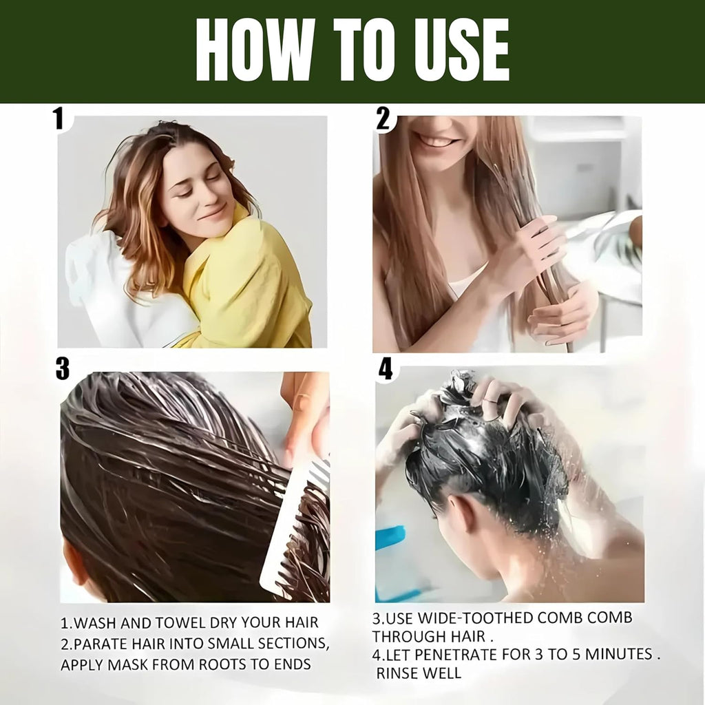 Smartdrops Hair Mask | Hair Mask for Frizzy Hair | Keratin Hair Mask | Pre-Shampoo hair mask with Rosemary Mint, Hibiscus, Amla, Flaxseed for Thick & Long Hair 200g