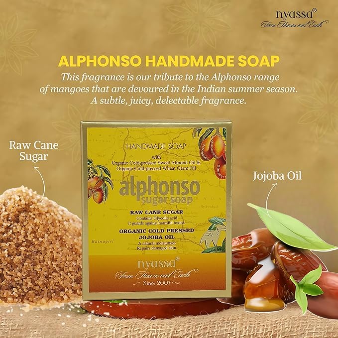 Nyassa Alphonso Handmade Sugar Soap - 150 Gms