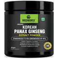 GREENDORSE Organic Korean Panax Ginseng Extract Powder |10% active Ginsenosides by HPLC | Lab tested| Immune & Cognitive support, Boosts Energy, Stamina, Vegan Friendly-30g