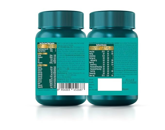 Supradyn Naturals Ginseng Multivitamin for Men - 30 Tabs (Pack of 3)