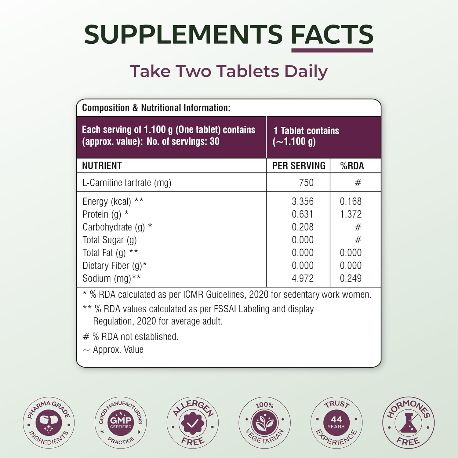 Arth Weight Management | Weight Control Supplement | L-Carnitine Tartrate 1500 mg | Metabolism Booster for Women | Emcure Pharmaceuticals Ltd. | 30 Veg Weight Management Tablet for Women