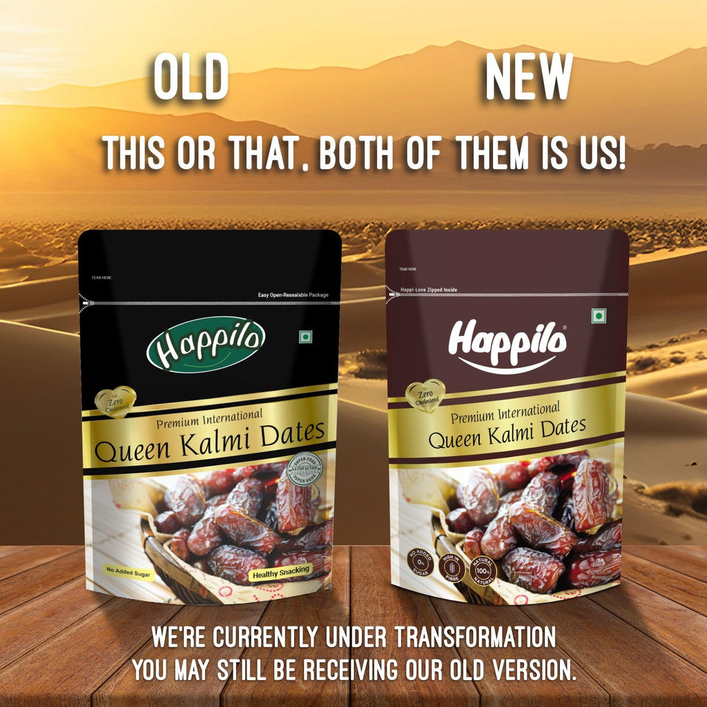 Happilo Premium International Queen Kalmi Dates 200g | Khajur, Khajoor | Dry Fruits | Dates in Fresh | Healthy Snacks | Dry Dates | Soft & Sweet | Natural Sweetness | No Preservatives