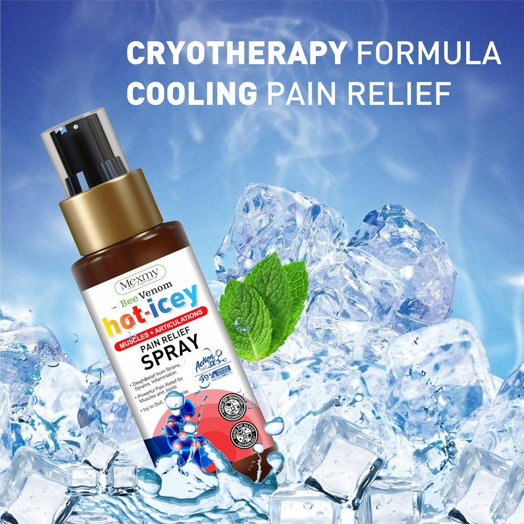 Pain Relief Spray | Hot-Cool Formula For Instant Relief From Back Pain, Leg Pain, Lumbar Pain, Knee Pain, Joint Pain, Sports Injuries, Sleep Support & Muscle Recovery | 100 g