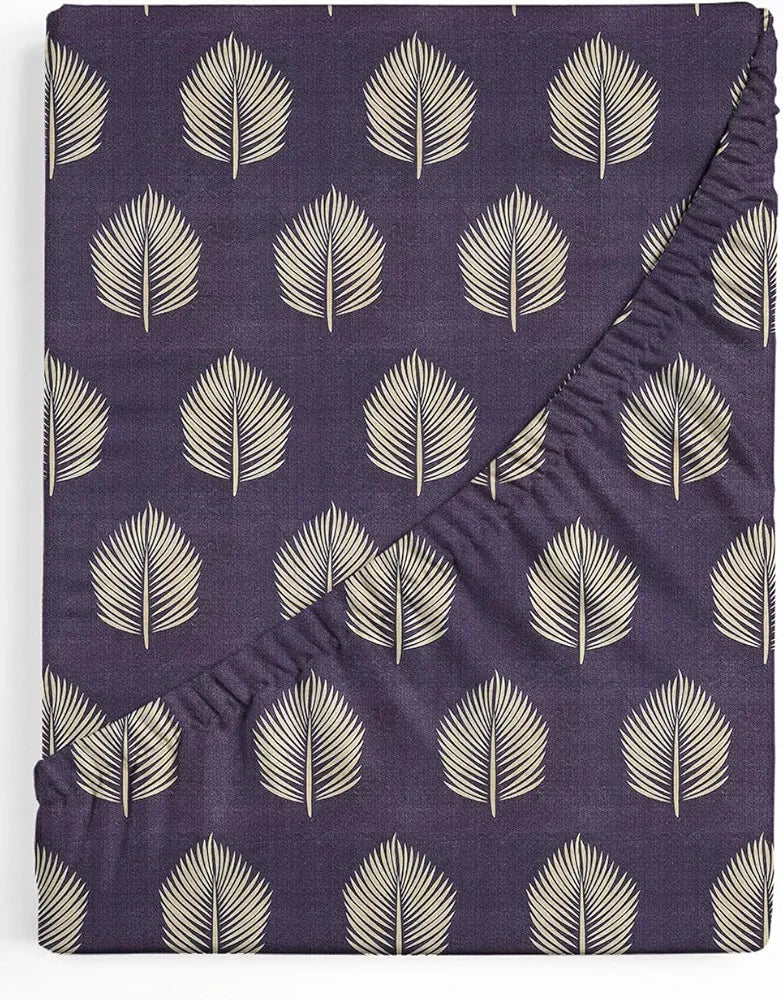 Homekart Premium Microfiber Elastic Fitted Bedsheets with 2 King Size Pillow Covers Double Bed 180 TC Supersoft Violet