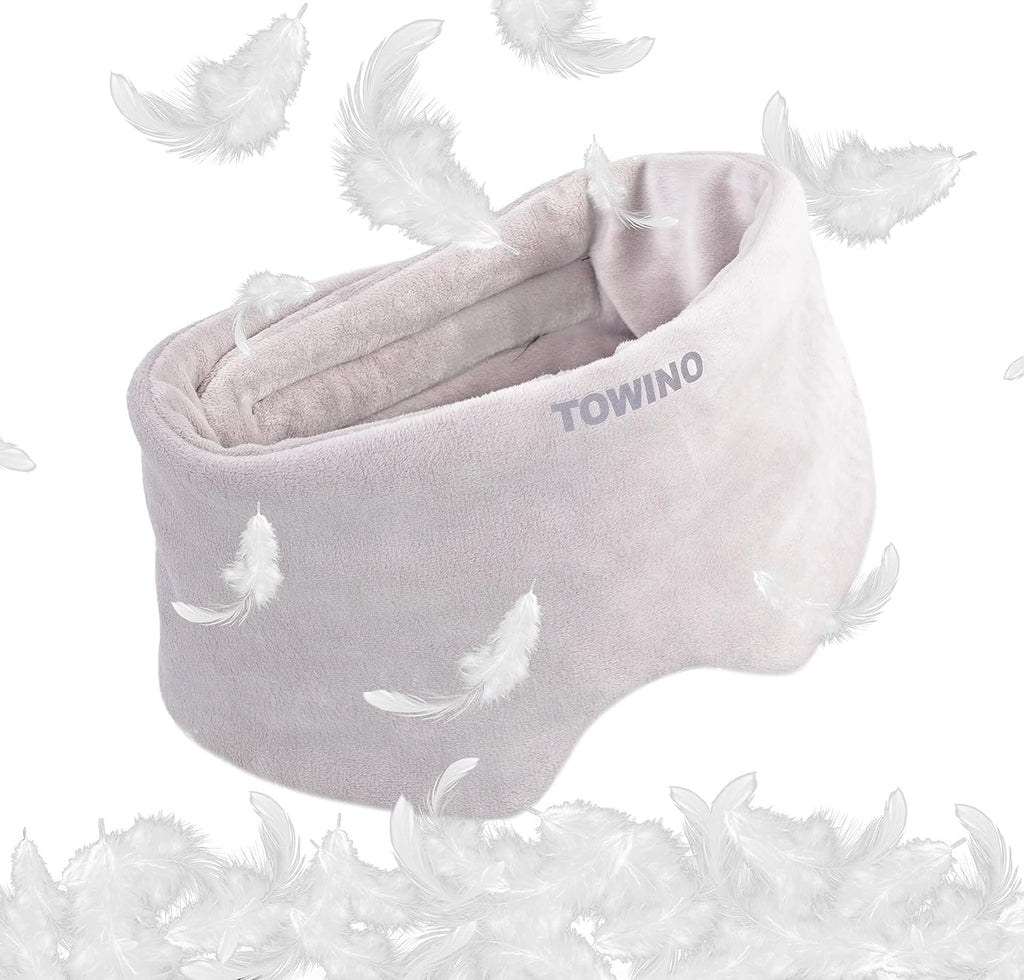 TOWINOÂ® Eye Mask for Sleeping Super Soft & Smooth And Fully Adjustable To All Size Heads - Super Soft & Comfortable for Women and Men, Blindfold for Travelling, Night Sleeping,Nap Suitable for All Family Members Made In India (Grey)