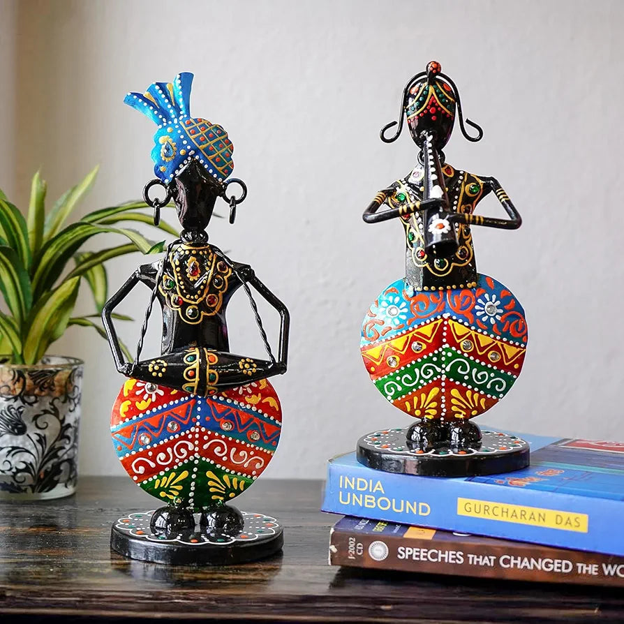 Ekhasa Nostrae Metal Show Pieces Rajasthani Musican Couple 1