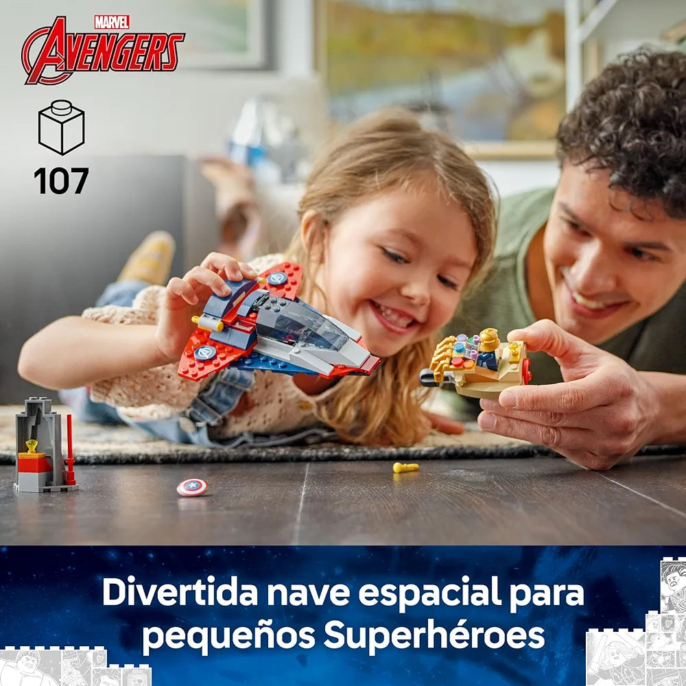 Lego Marvel Captain America vs. Thanos with 2 Minifigures 76319 Building Blocks Toys for 4+ Gift for Boys and Girls