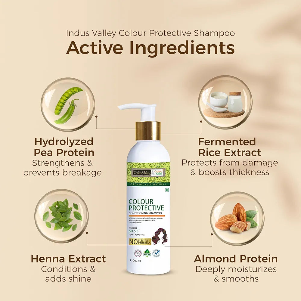 Indus Valley Dark Brown Hair Colour With Protection Shampoo And Hair Ultima Spa Combo