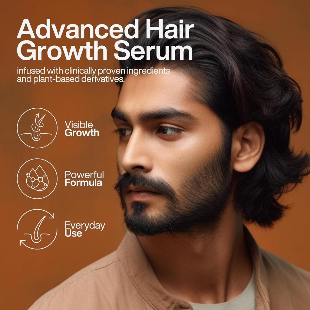 Total Routine Hair Serum for Men - Advanced Formula with 3% Redensyl, 3% Procapil, 4% Capixyl, Saw Palmetto, Collagen & Peptides for Hair Growth & Hairfall Control (50ml - Large)