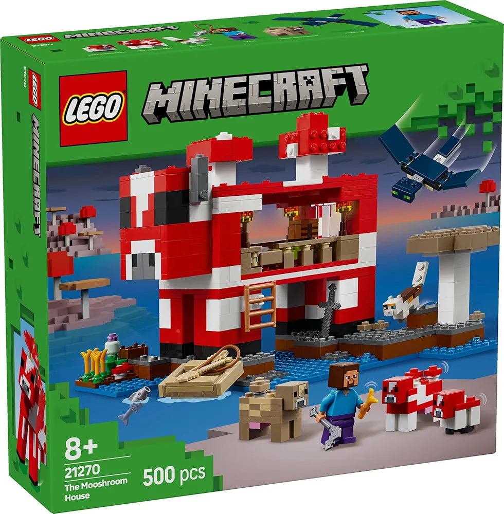 Lego Minecraft The Mooshroom House Island Gamer Kit Toy for Kids 21270 Building Blocks Toys for 8+ Gift for Boys and Girls