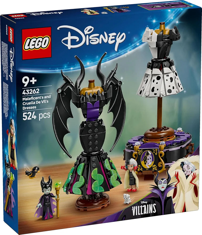 Lego Disney Villains Maleficent’s and Cruella De Vil’s Dresses 43262 Building Blocks Toys for 9+ Gift for Boys and Girls