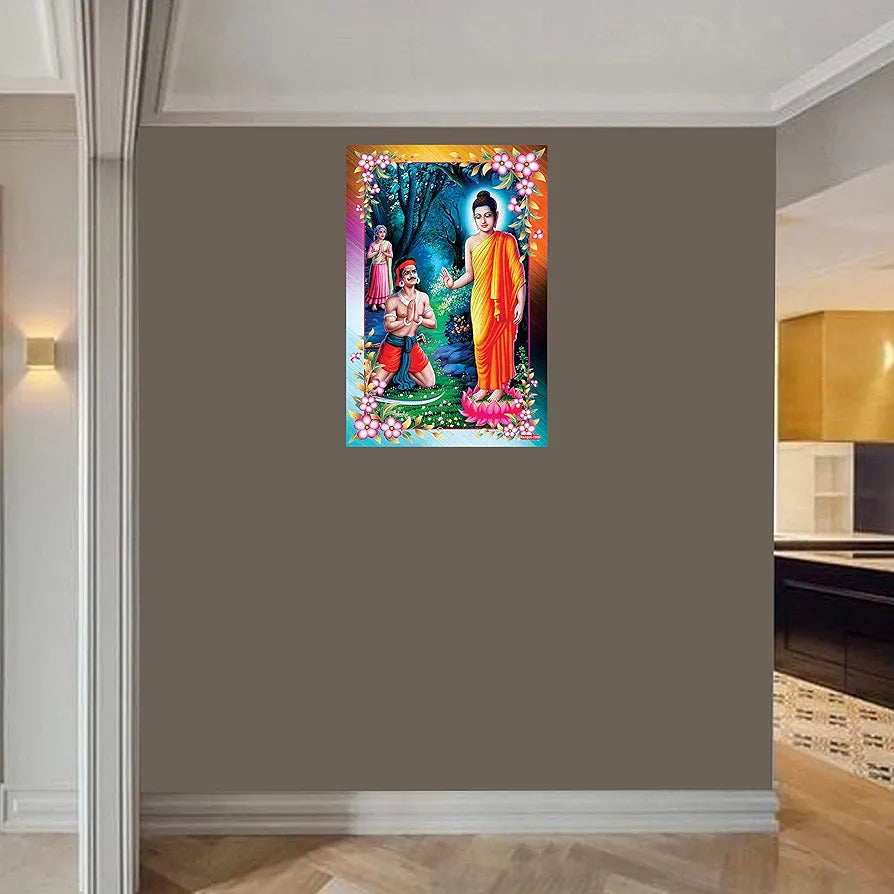 Rangoli MDF Wall Stick Decorative Panel 12x18 Wall Art P-1 Design-21