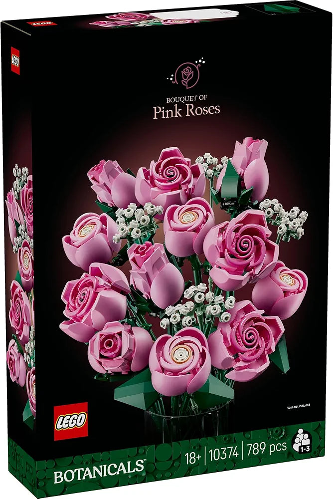 Lego Botanicals Bouquet of Pink Roses Decorative Flowers 10374 Building Blocks Set for Adults -Age 18+