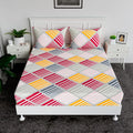 Kuber Industries Double Bedsheet with 2 Pillow Covers Cotton Double Bed Sheet Set New Zig Zag Bedsheet White