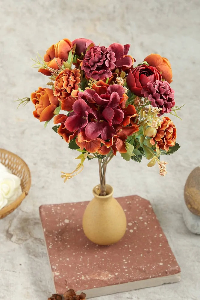 Artificial Head Rose Peony Flower Stick Vine