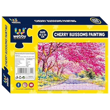 Webby Cherry Blossoms Painting Jigsaw Puzzle, 252 Pieces Kids