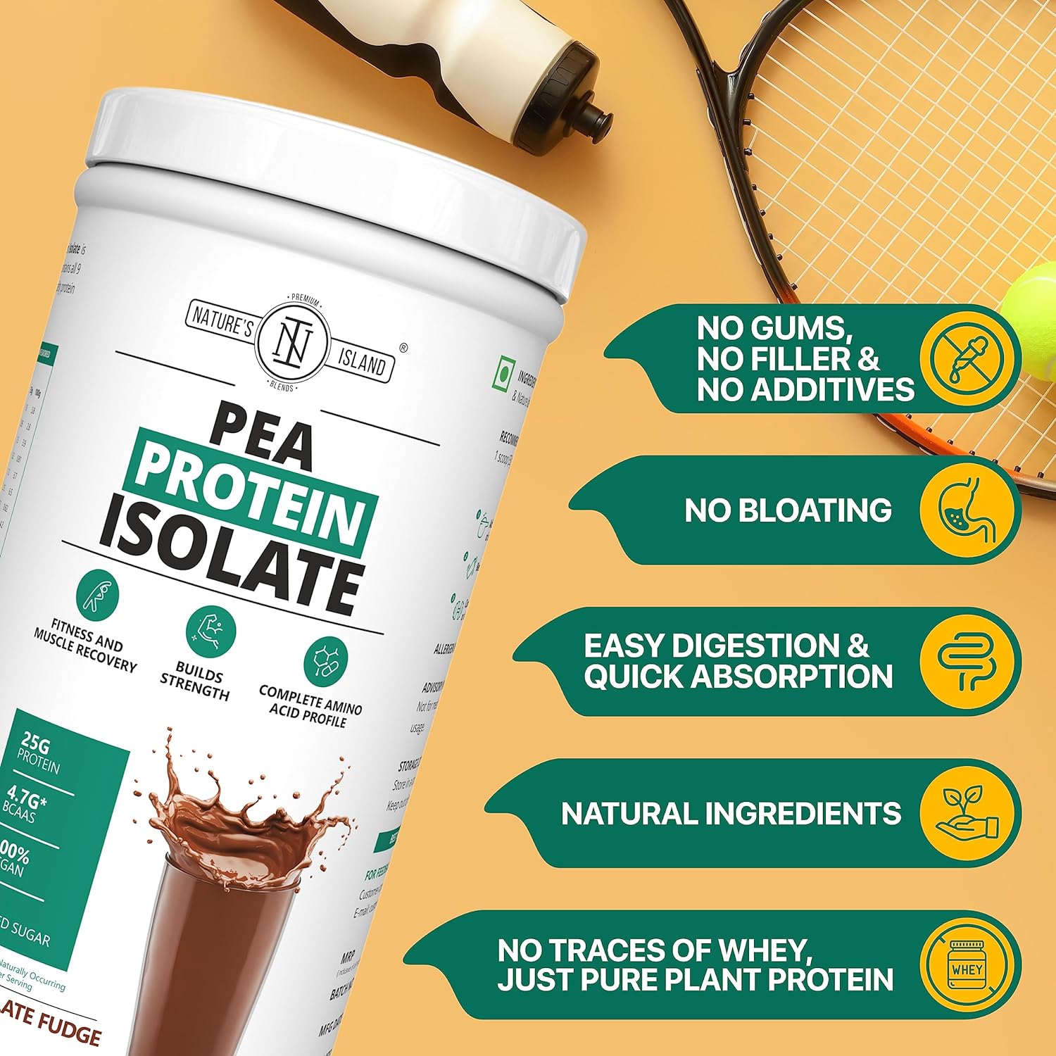 Nature's Island Vegan Plant Protein Powder - 330 gms