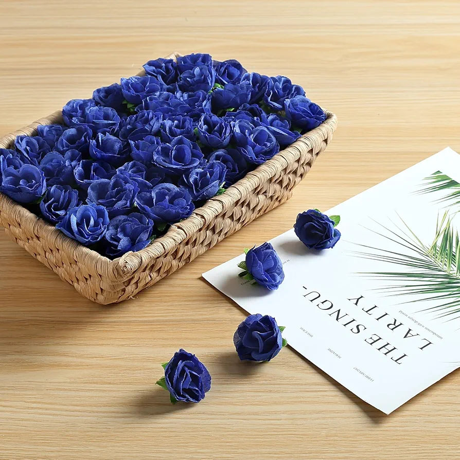 Artificial Roses Fake Silk Flower Mini Rose Head 1.5 - 100 pcs