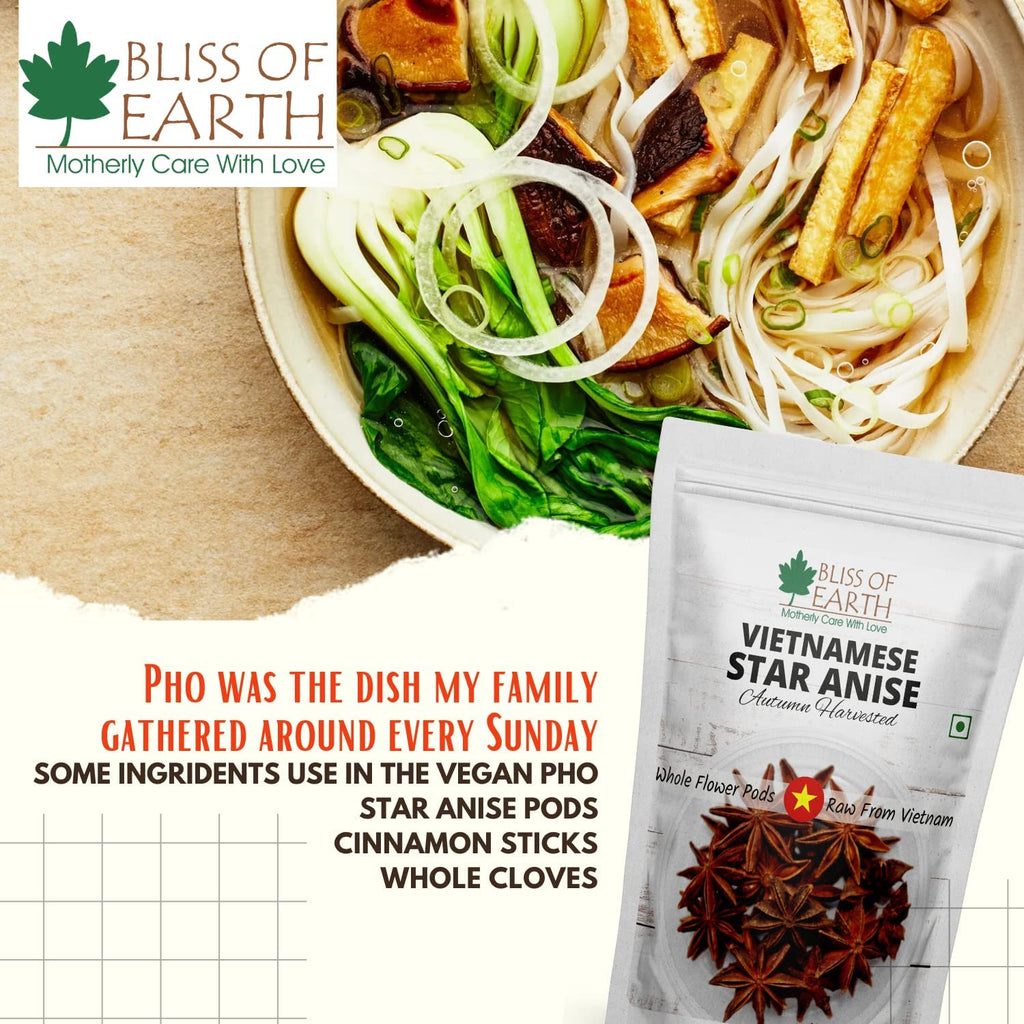 Bliss of Earth 100gm Star Anise Whole spices, Chakra Phool, Vietnamese badiyan, For Exotic Tea & Indian Cuisines