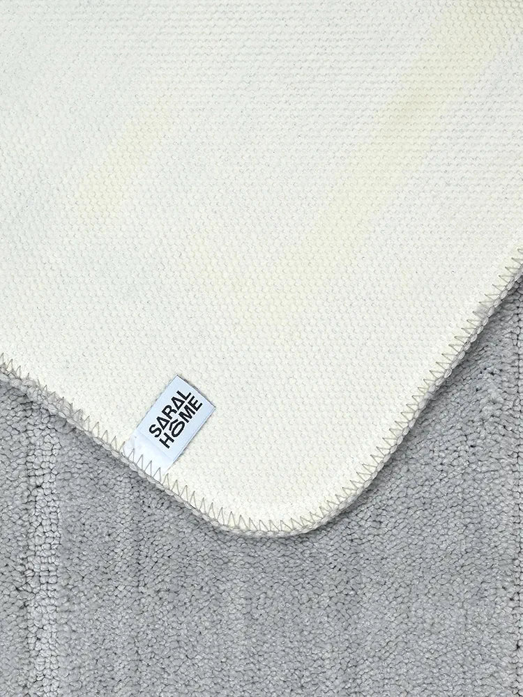 Saral Home Good Morning Mat Soft Anti-Skid Colour LT.Grey