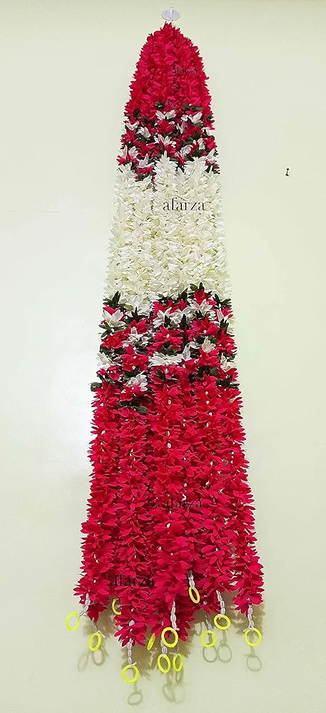 Afarza Choice Good Feel Good Artificial Flower Garland Toran p-pink-white Hanging 4 Pieces 5 Feet