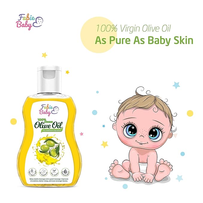 Fabie Baby Imported Olive Oil for Baby Massage - 200 Ml