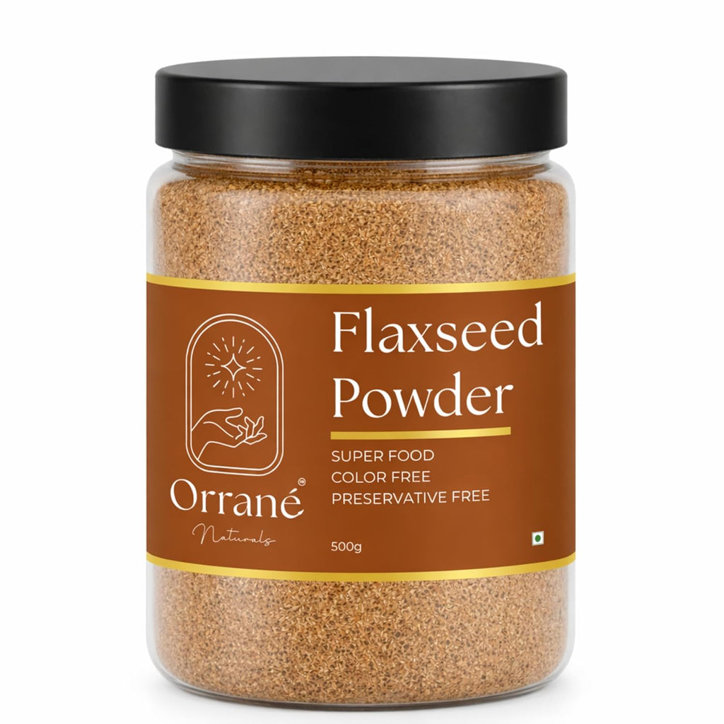 Orrané Flaxseed Powder Finely Ground Alsi Beej Powder for Smoothies, Baking and Cooking | Rich Omega 3 High Fibre Superfood | Supports Heart Health, Digestion & Weight Management