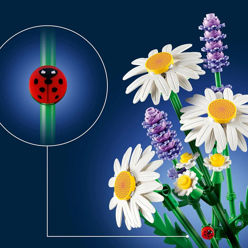Lego Botanicals Daisies Flower Decor Building Set for Kids - Gift for Girls and Boys 11508