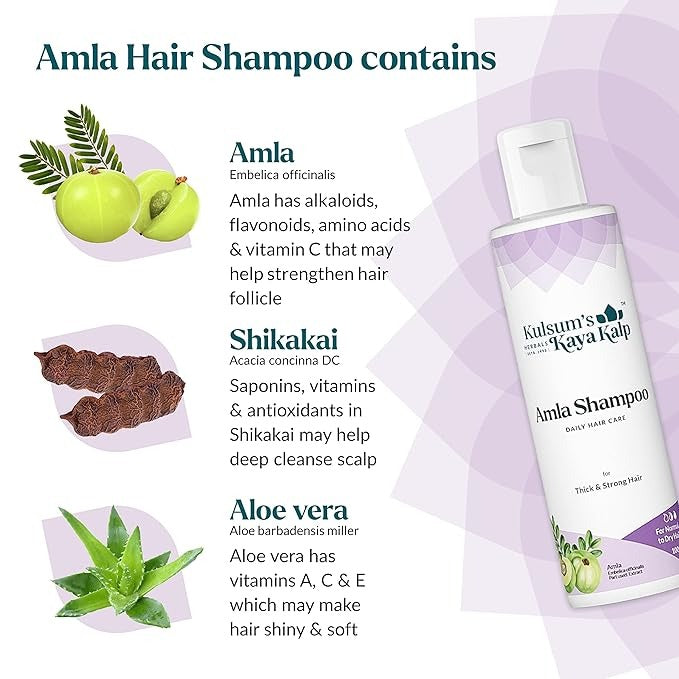 Kulsum's Kaya Kalp Herbals Amla Shampoo For Thick & Strong Hair - 100 ml