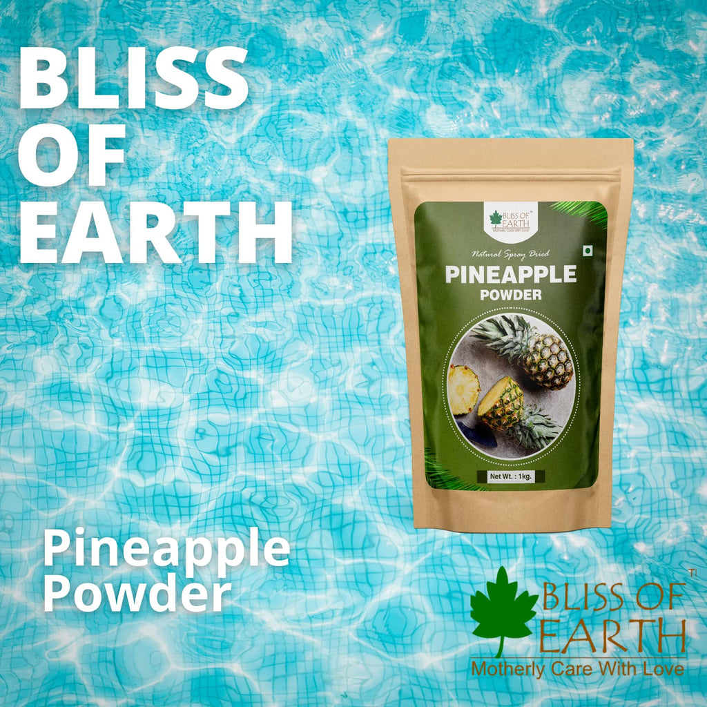 Bliss of Earth Pineapple Powder Natural Spray Dried Great for Juices, Jams, Cake, Ice Cream, & Energy Drinks (pineapple, 200)
